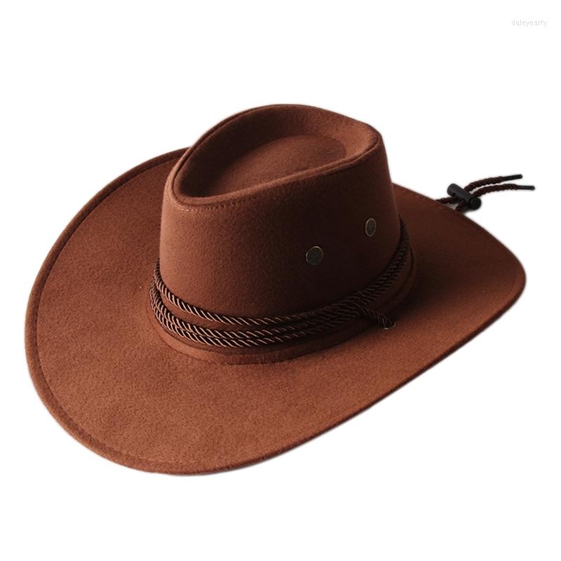 

Berets Niche Western Jazz Hat Solid Color Cowboy Wild For Vacation Riding Camping, Picture shown