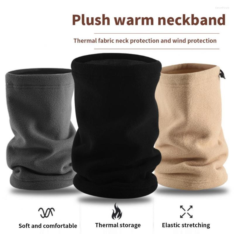 

Bandanas Warm Fleece Riding Mask Universal Elastic Scarf Outdoor Climbing Hiking Plush Neck Cover Sports Collar For Camping Skating