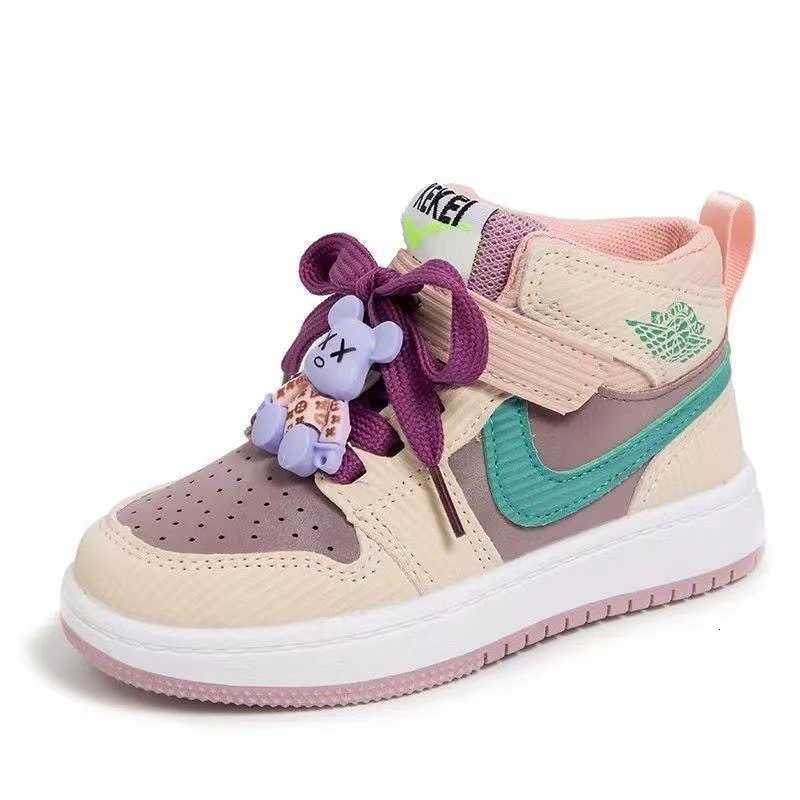 

Girls' Shoes 2023 Spring and Autumn New Casual High-top Sports Shoes Middle School Students' Princess Style Little Girls' Board Shoes, Blue3