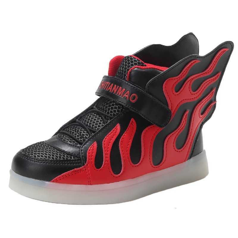 

kukuUsb Miya Rechargeable 1orescent Double Wing Light Shoes Middle School Chil1en's Colorful Led Light Flashing Shoes, 9186 black green