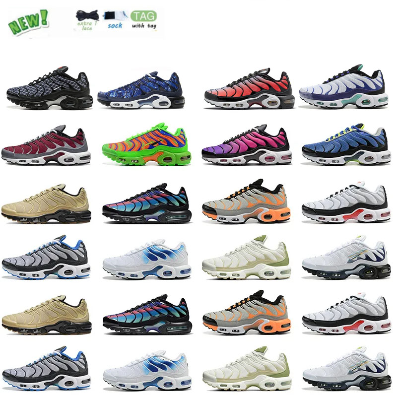 

Wholesale Plus Tn Tns Running Shoes Tnplus Sneakers Triple Black White France Neon Green Hyper Blue Mx Bred Oreo Trainers Sports 36-46, B7 social fc 40-46
