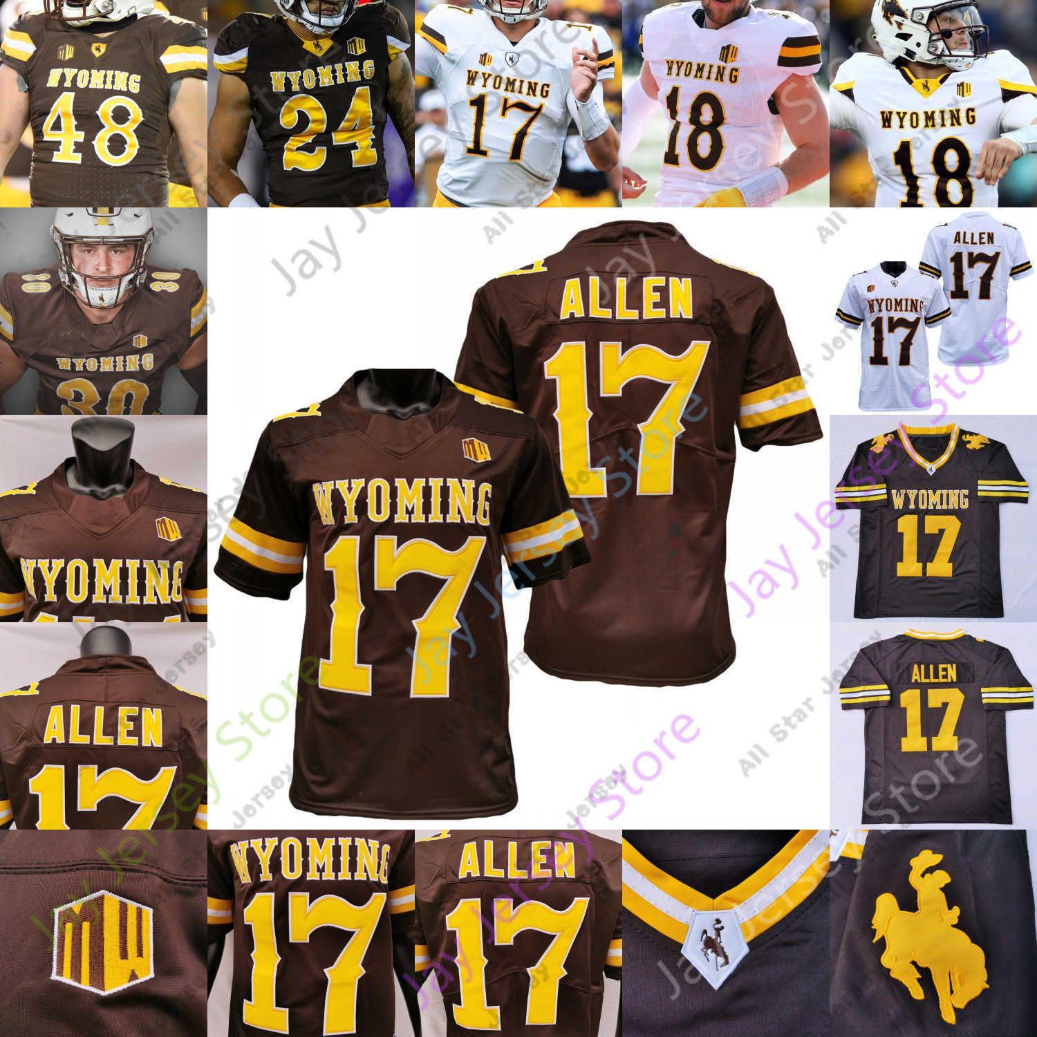

Football Jerseys Wyoming Football Jersey NCAA College Sean Chambers Tyler Vander Waal Titus Swen Raghib Ismail Jr. Austin Conway Garrett Cra, White ii