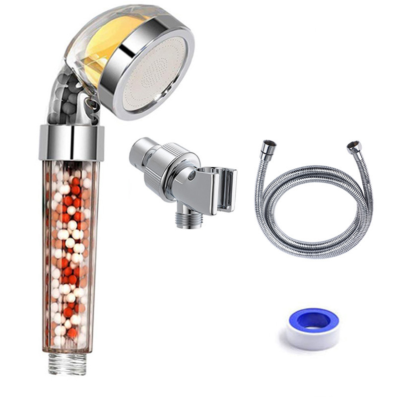 

Lemon vitamin C shower head supercharged Showerhead Aromatherapy shower Hand sprinkler set with hose Built-in aromatherapy block shower heads free shiping