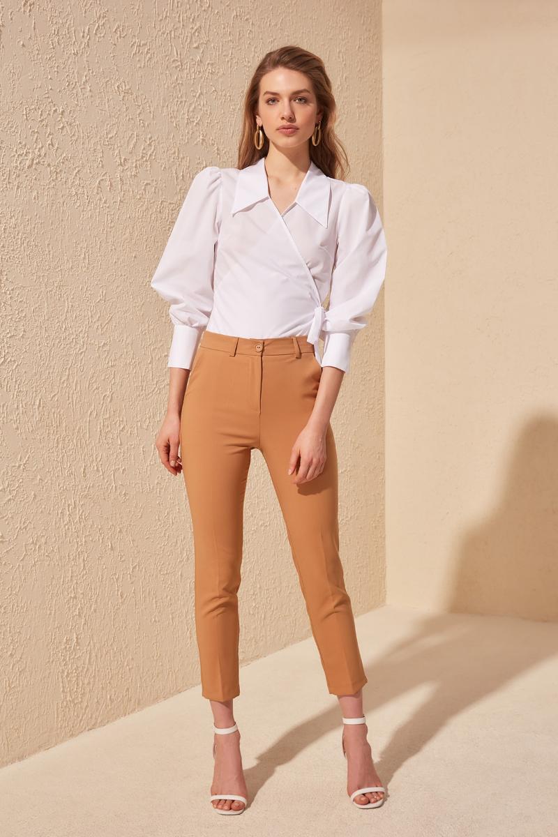 

Women's Pants & Capris Trendyol Basic TWOSS19ST0038, Camel