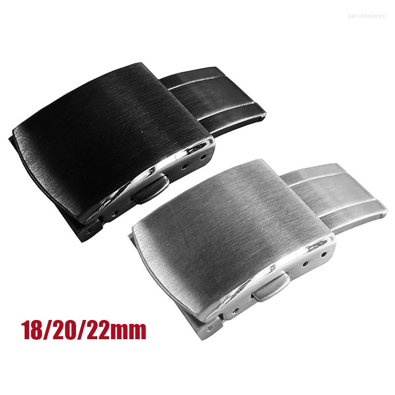 

Watch Bands Solid Stainless Steel Folding Buckle Clasp 18mm 20mm 22mm Double Press Metal Repair Accessories