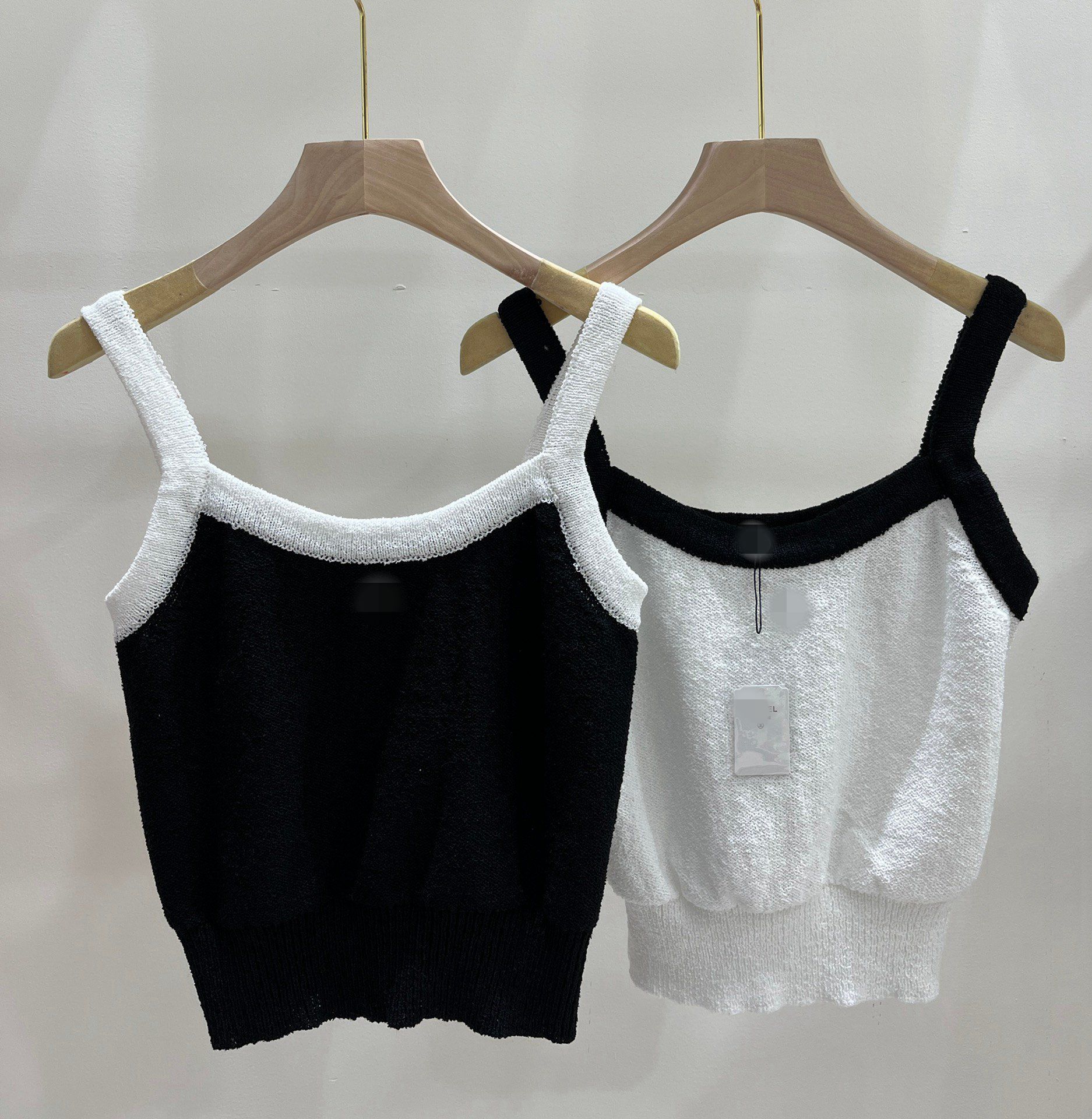 

2023 White/Black Letter Embroidery Women' Tanks & Camis Brand Same Style DH73