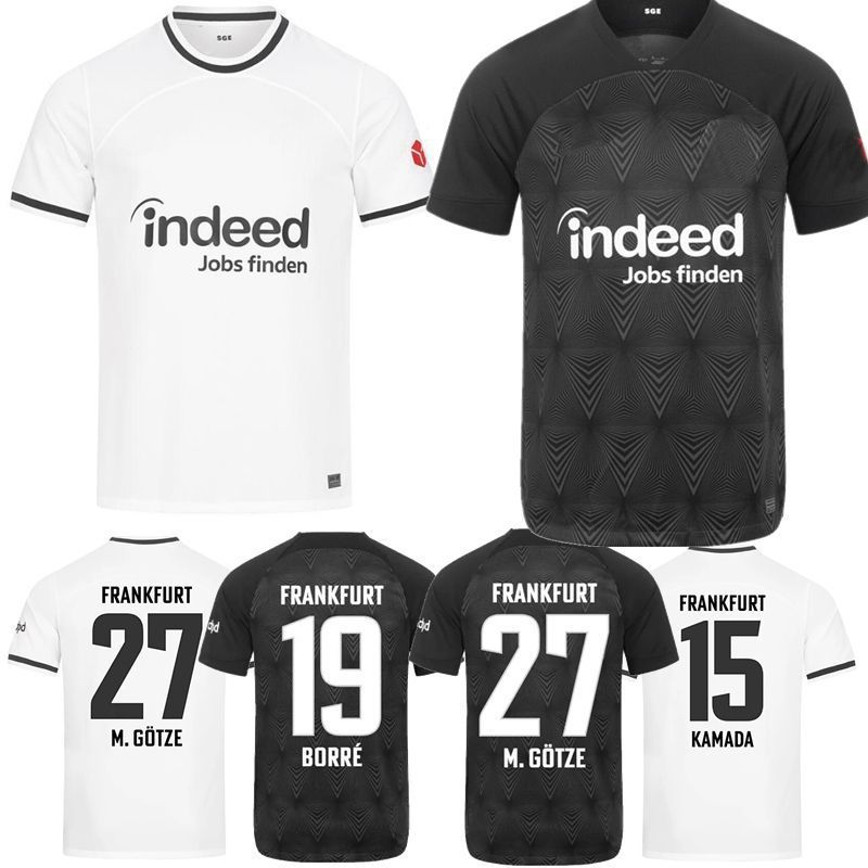 

2022 2023 Eintracht Frankfurt Soccer Jerseys KAMADA M.GOTZE JAKIC KOLO MUANI BORRE RODE SOW ALARIO KNAUFF LINDSTROM TUTA 22 23 football men and kids shirt 666, Home kids sets