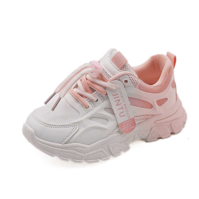 

Chil1en's Sports Shoes 1 Spring and Autumn New Girls' Casual Shoes Boys' Shoes Mesh Versatile Middle School Students, F2218 pink
