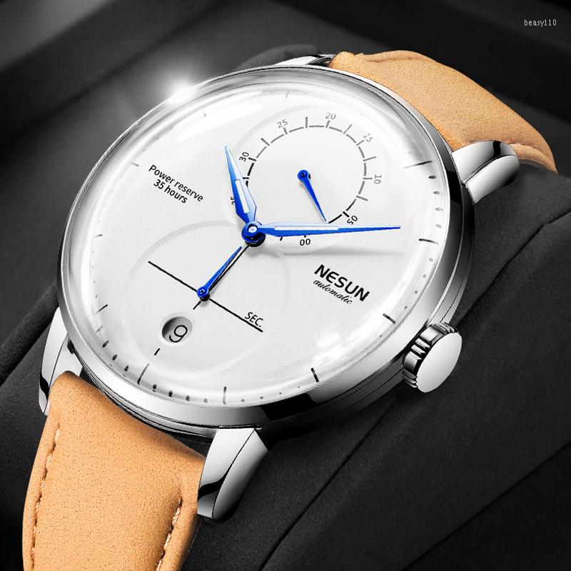 

Wristwatches Japan Import Automatic Mechanical Men's Watches Switzerland NESUN Sapphire Waterproof Power Display Luminous, Item 3