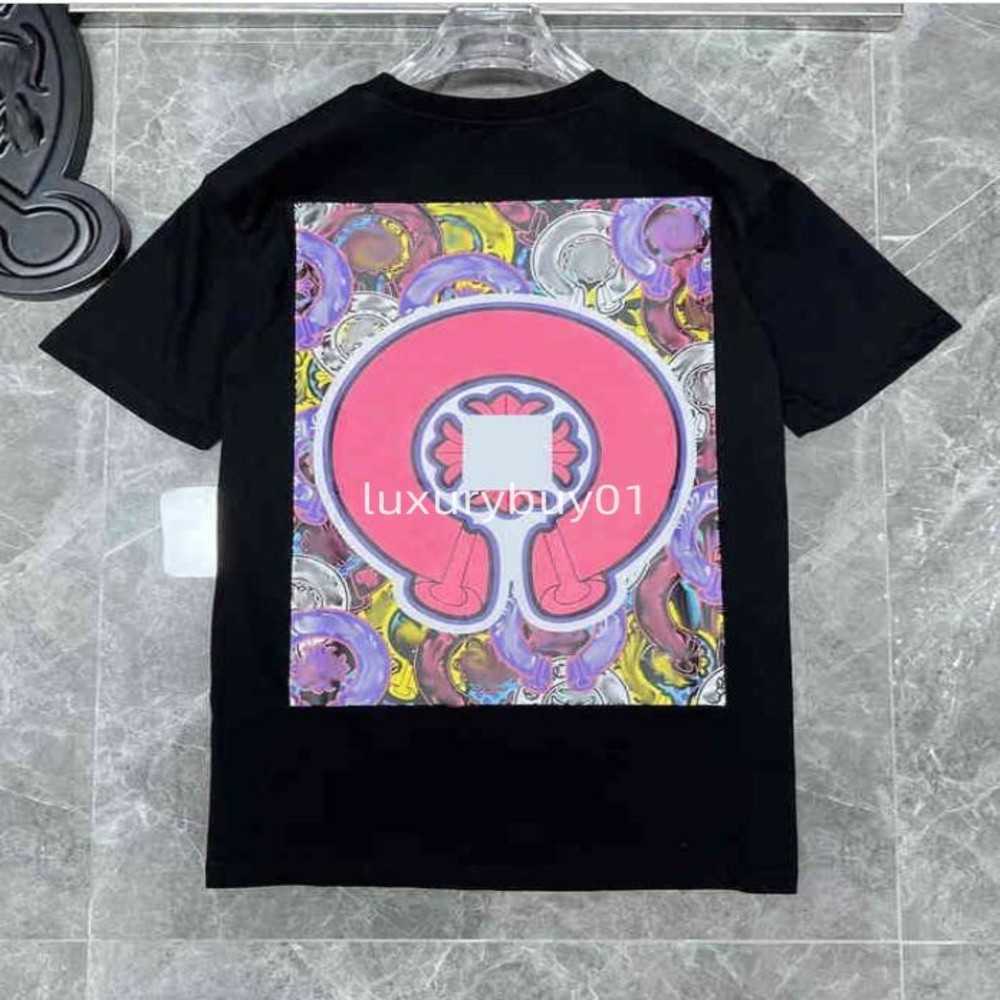 

Women' Fashion Luxury Chromes t Shirt Ch Brand Tops Tees Women Sanskrit Letter Sweatshirts Heart Short Sleeve Horseshoe Couple Classicpllc