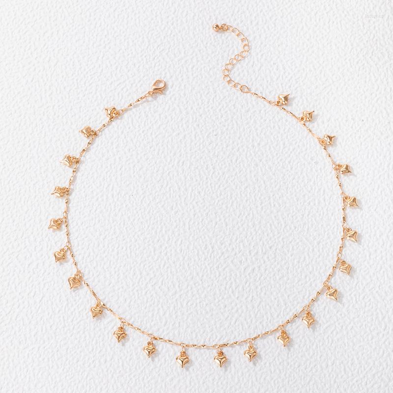 

Choker Senior Fashion Women Pendant Necklaces Fine Geometric Heart Necklace Statement Girlfriend Gift Jewelry