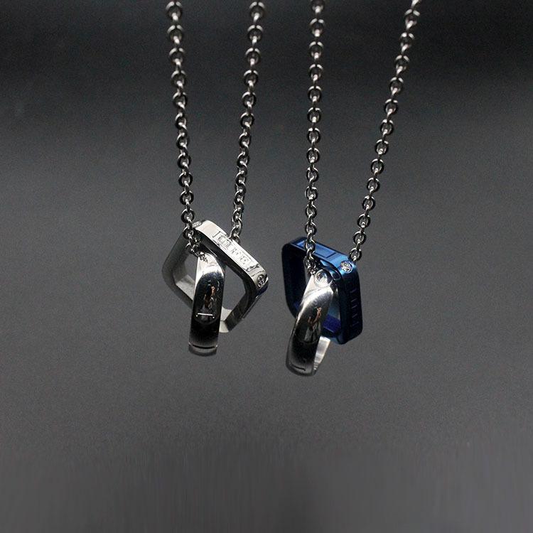 

Pendant Necklaces Fashion Titanium Steel Men And Women Stainless Couple Jewelry