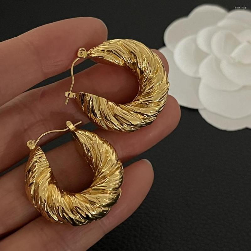 

Backs Earrings Niche Brass Plated Rope Hoop