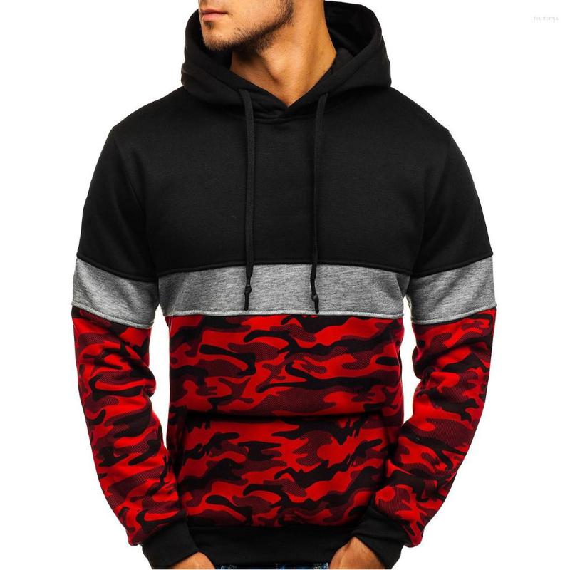 

Men' Hoodies JAYCOSIN Mens Sweatshirt Thicken Autumn Fashion Casual Patchwork Slim Fit Hoodie Boy Blouse Streetwear #45, Red