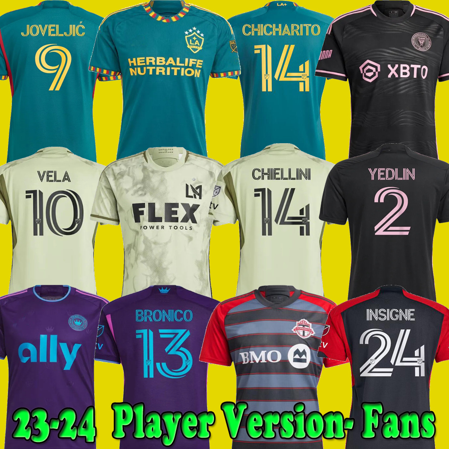 

2023 Los Angeles FC LA Galaxy LAFC Soccer JerseyS Charlotte FC Fans Player Atlanta Inter Miami 23 24 MLS Football Shirt Toronto BECKHAM Chiellini Insigne 2024 men kids, 22 la galaxy home white fans