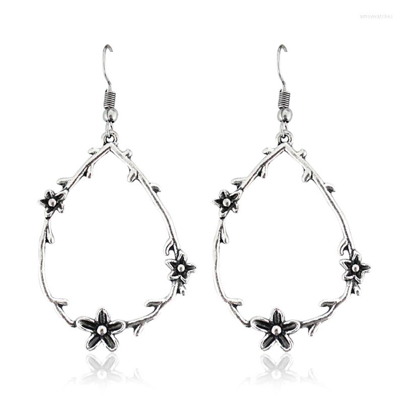 

Dangle Earrings Hollow Round Flower Garland Bohemia Creative Charm Styling For Girlfriend Gift