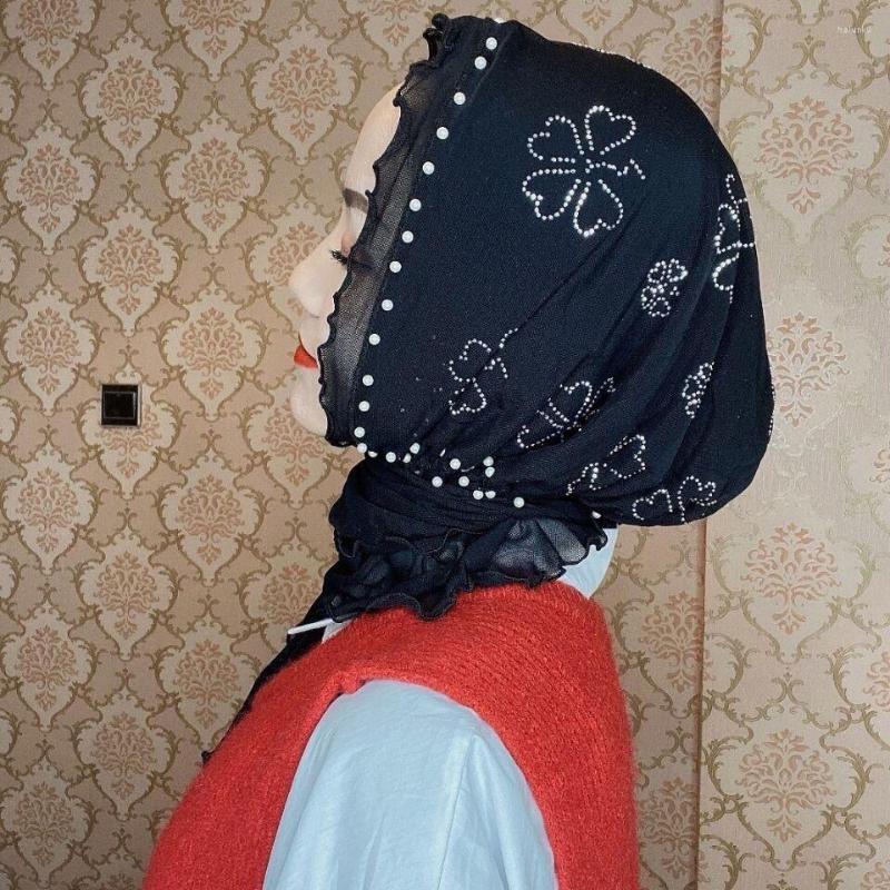 

Ethnic Clothing Muslim Accessories Islam Clover Decoration Women Easy Hijabs