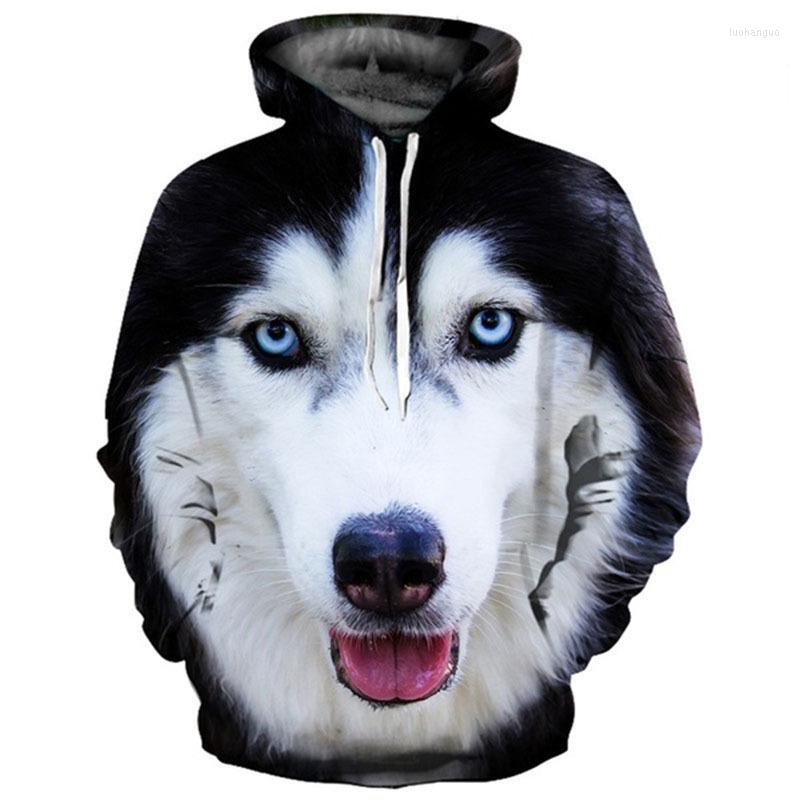 

Men' Hoodies Cossun 2023 3D Printed Stupid Husky Cute Dog Unisex Coat, Style03