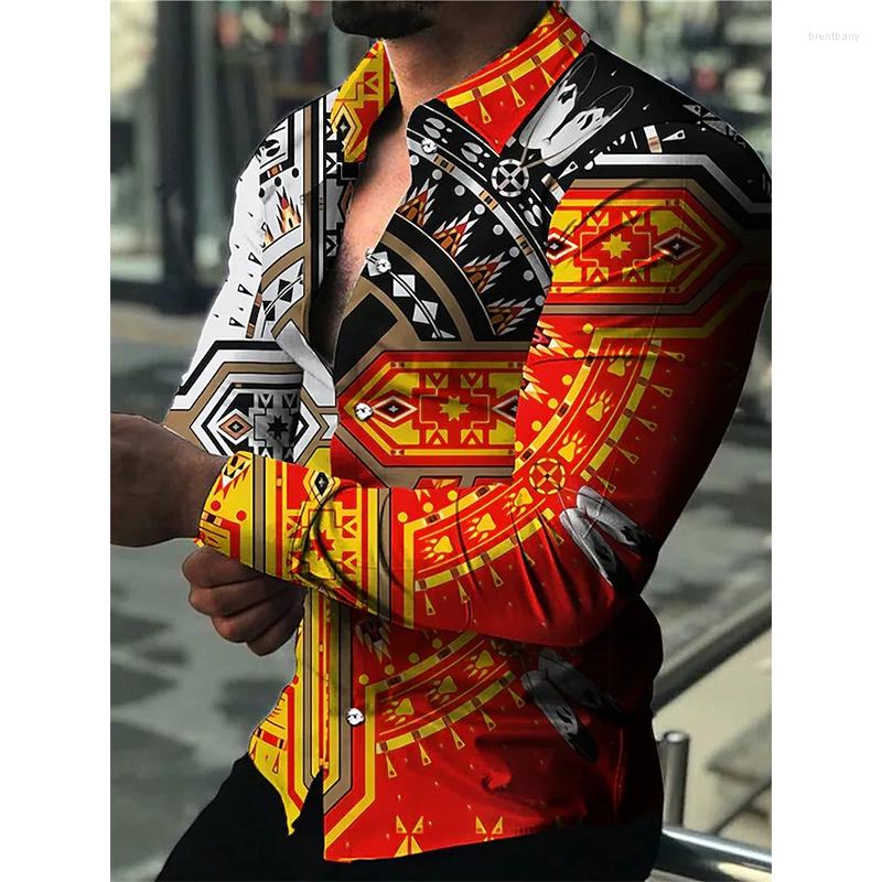 

Men's Casual Shirts Autumn For Men Oversized Shirt Fashion Cross Print Long Sleeve Button Tops Clothing Daily Cardigan, Cx380
