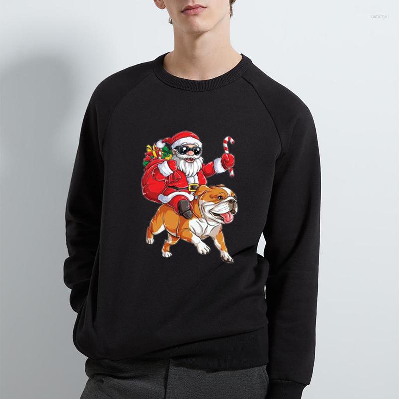 

Men's Hoodies Black Christmas Hoodie Top Plus Velvet Merry Sweatshirts Printed Unisex O-Neck Short Sleeve AnimStreetwear