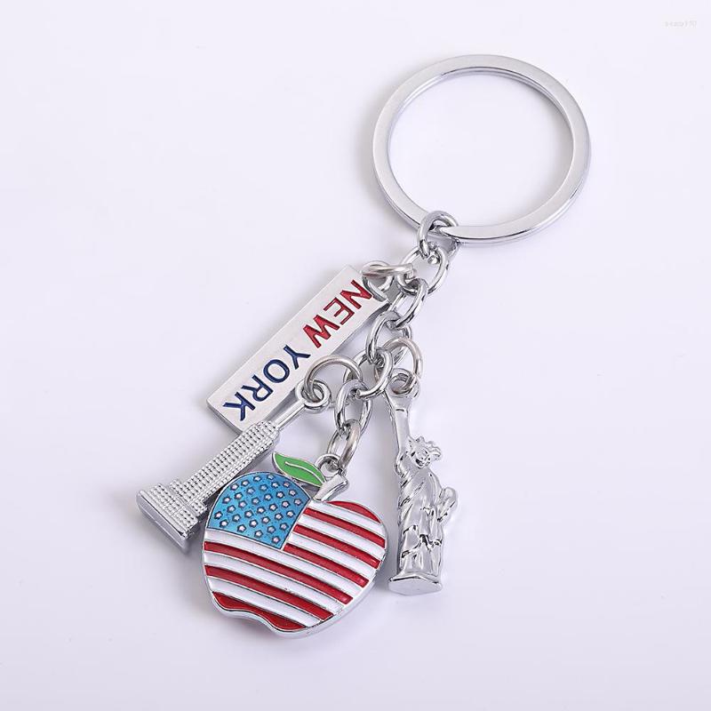 

Keychains American Flag Keychain For Man Gifts Key Chains Alloy Metal Pendant Car Ring Charm Keyring