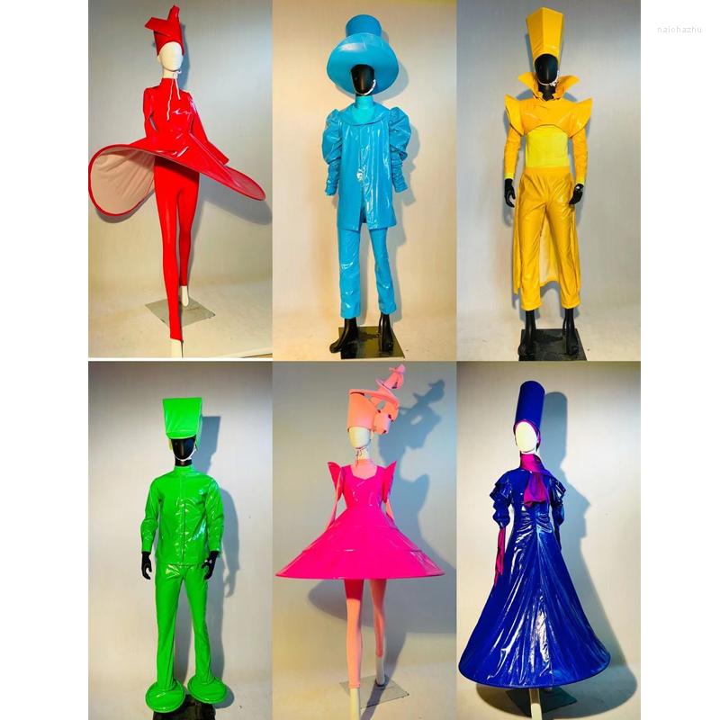 

Stage Wear Nightclub Female Singer 6 Style Suit Amusement Park Performance Costumes Women Jazz Pole Dance Clothing DWY6083, Red suit