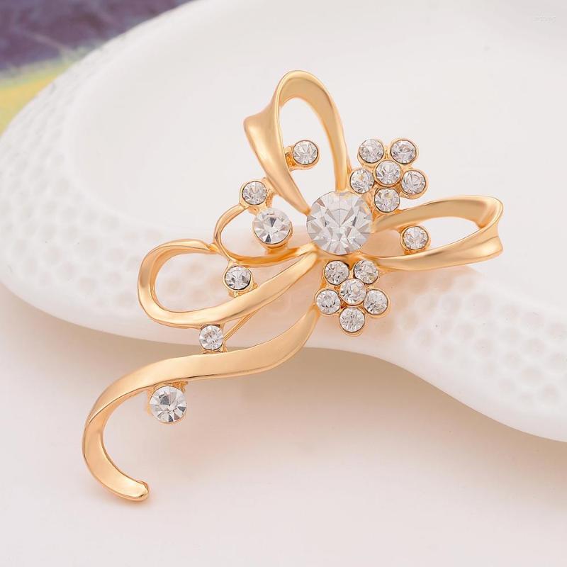 

Brooches ZOSHI Women Luxury Brooch Pins Fashion Gold Color Flower Shawl Scarves Scarf Buckle Clips Wholesale Jewelry