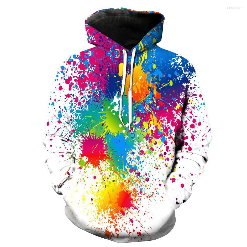 

Men' Hoodies CNUUIKOOEK Sweatshirts 3D Pigment Explosion Printed Hooded Pocket Pullover Hoody Fashion, Tylms-0462
