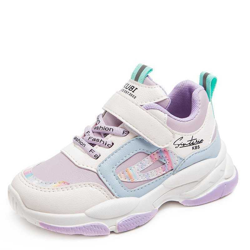 

Spring New Chil1en's Mesh Shoes Breathable Single Shoes Middle and Large Chil1en's Leisure Shoes Girls' School White Shoes Fashion, Pink (leather)