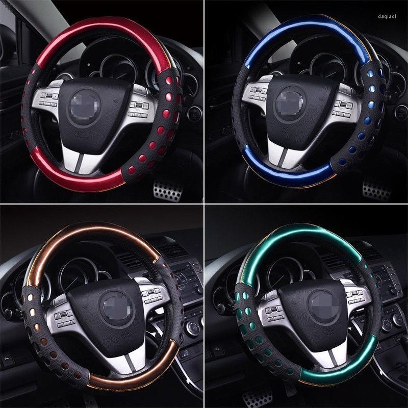 

Steering Wheel Covers Car 38cm Universal Cover Leather Design Fashion Sports Style