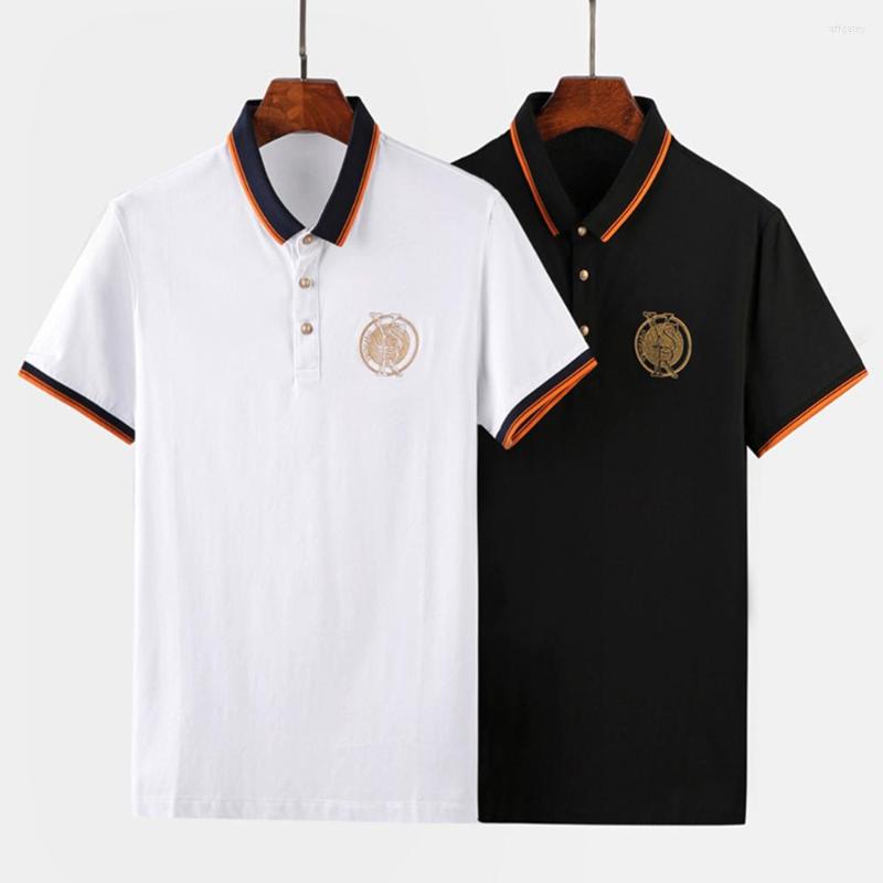 

Men's Polos Plus Size M-2XL Brand Shirt High Quality Men Cotton Short Sleeve Brands Summer Mens Shirts T, Black