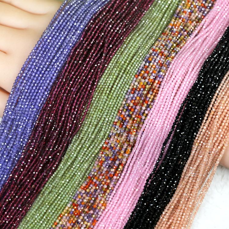 

Beads Arrival 2MM Natural Zircon Loose Faceted Making Jewelry Bracelets Or Necklace