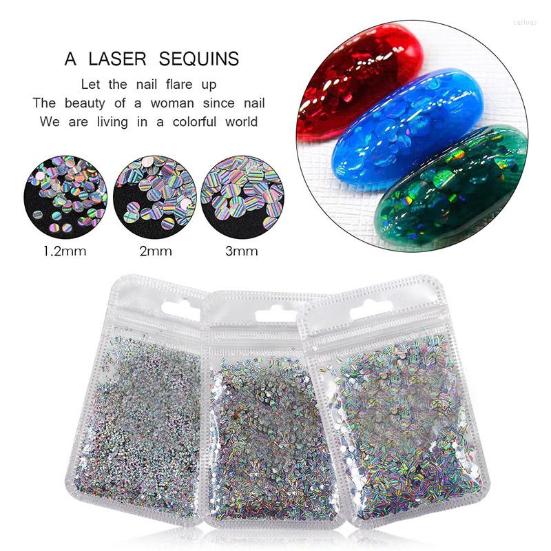 

Nail Art Decorations Glitter Dust Holographic Thin Round Sticker Mini Paillette Laser Sequins Tips