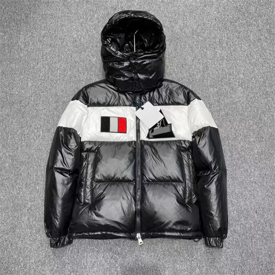 Men Woman GARY Down coat MAYA contrast color jacket goose Clothing designer Embroidered Badge Epaulet Outerwear coats Padded Hooded winter puffer Co