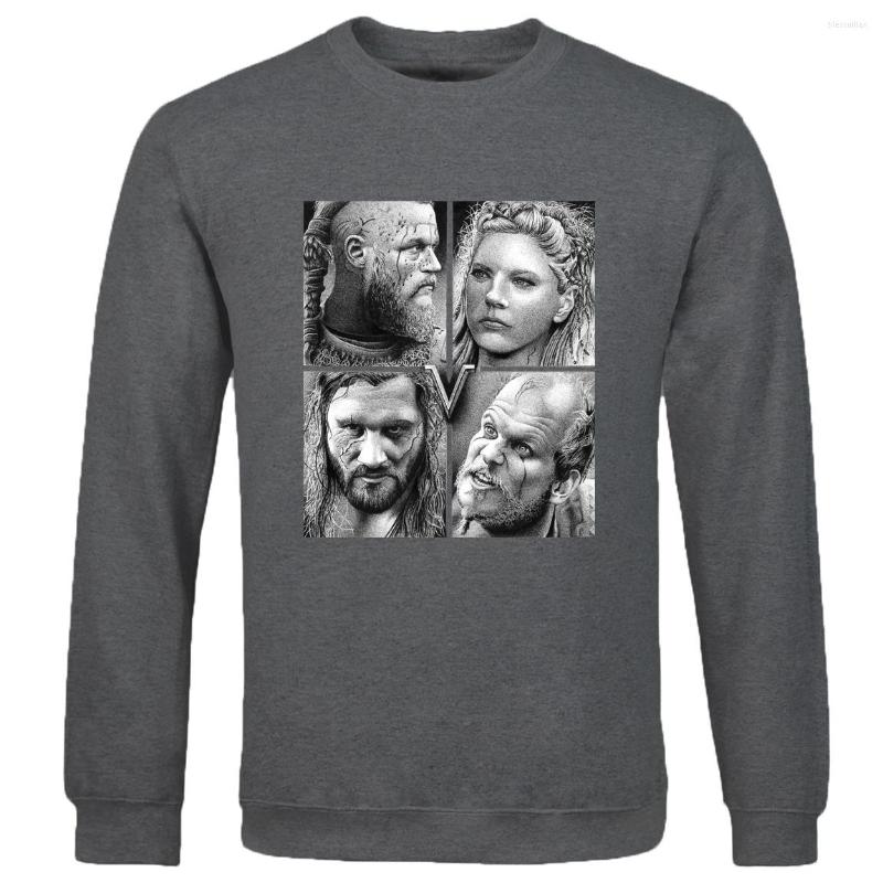 

Men' Hoodies 2023 Show Viking Clothing Funny Vintage Print Spring Autumn Sportwears Hip Hop Fashion Streetwear Sweatshirts, Red 6