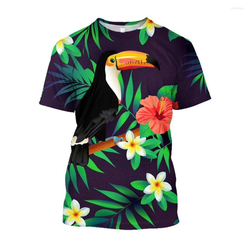

Men's T Shirts Jumeast Tropical Parrot 3D Printed Shirt For Men Oversize Beautiful Flower T-shirts Baggy Clothes Fashion Streetwear T-shirty, 08