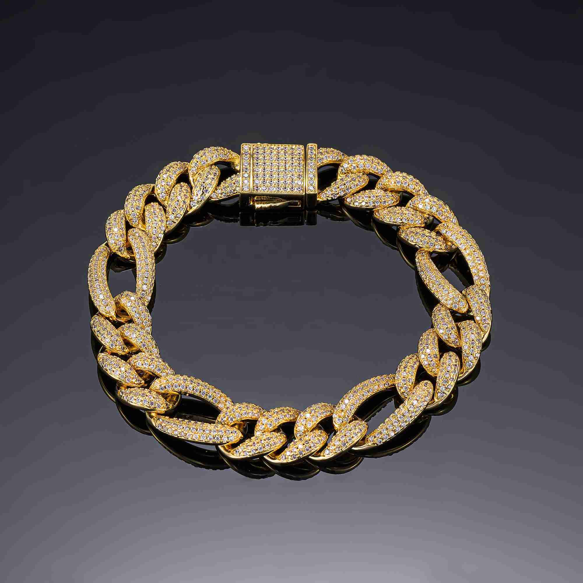 

Women Hip Hop Jewelry 10mm 3row 925 Sliver Gold Plated Iced Out Heavy Prong Mossinate Cuban Link Chain Necklace