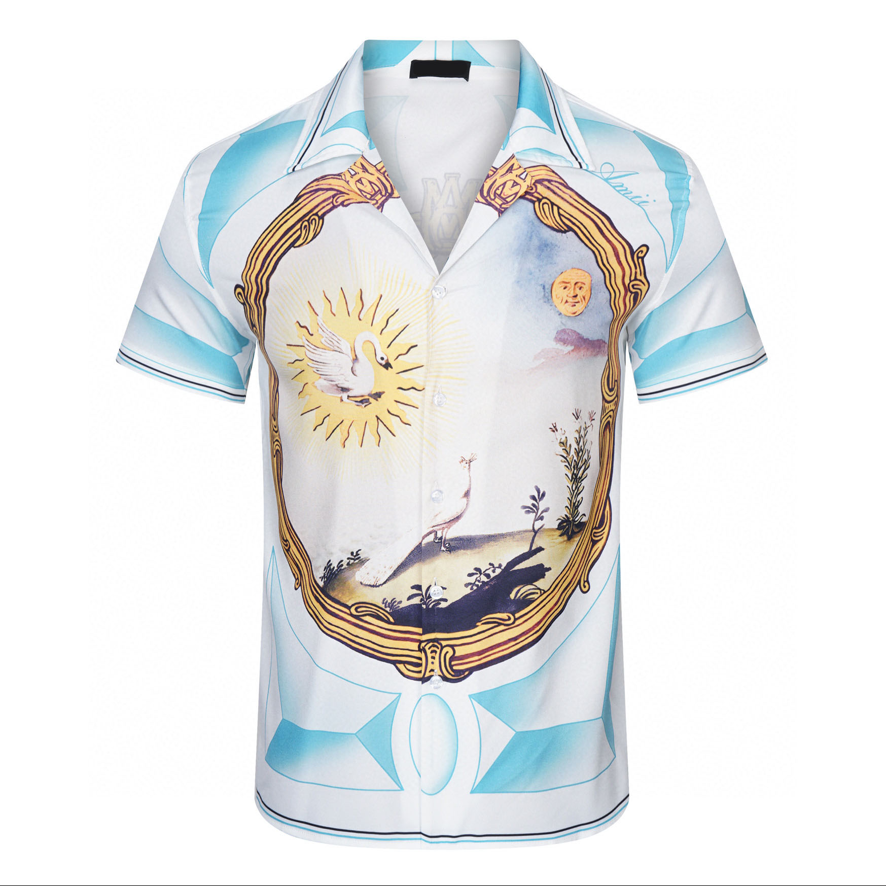 

Men's Plus Tees & Polos Round neck embroidered and printed polar style summer wear with street pure cotton re2g