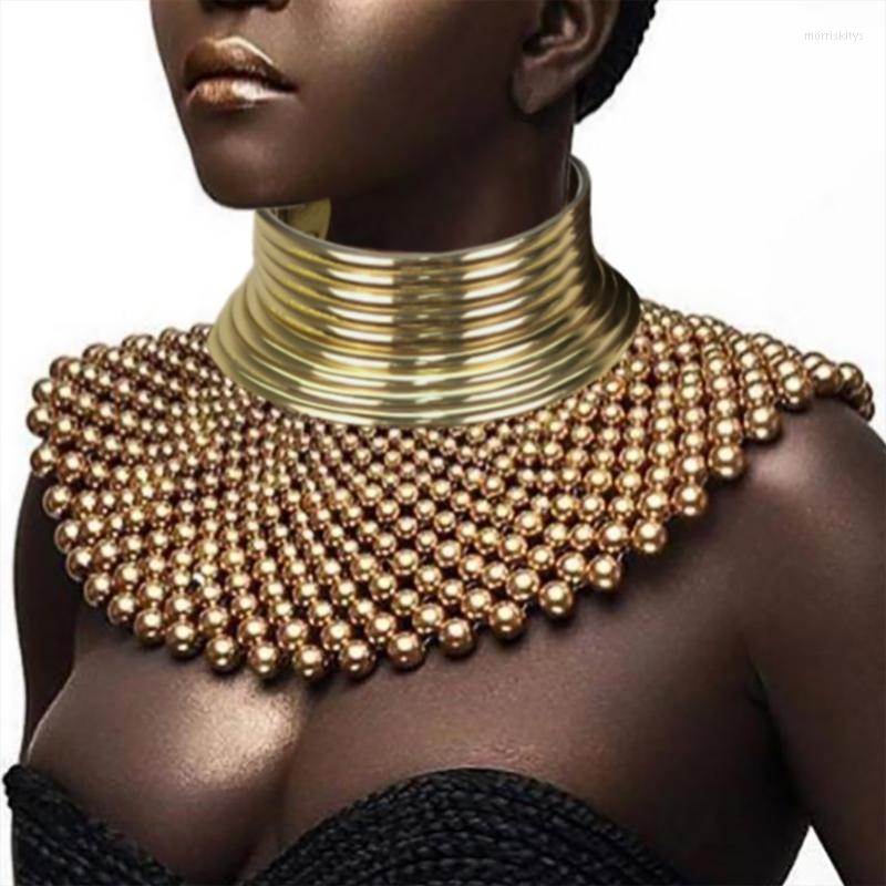 

Choker 2 Pieces Combination Bib Torques Collar Statement Necklaces For Women Geometric African Jewelry Boho Design UKMOC
