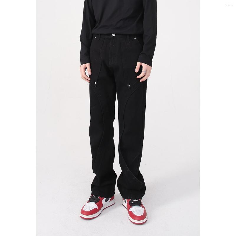 

Men' Jeans Fashion Men Denim Pants 2023 Men' Slim Trousers Black Straight Leg Vintage Wash Water Male