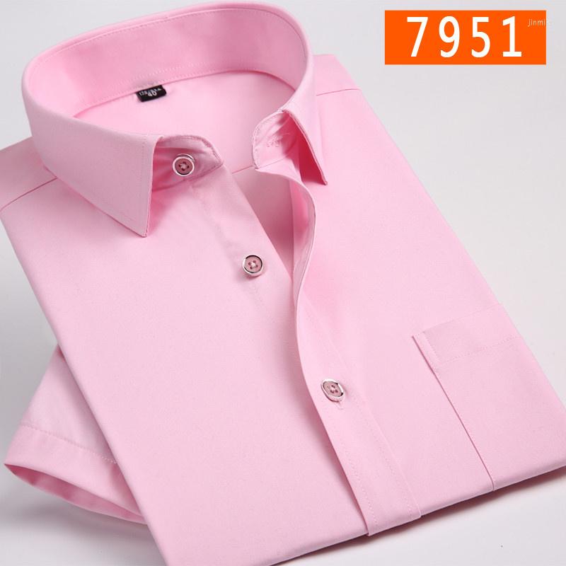

Men's Dress Shirts Pekerjaan Bisnis Katun Musim Panas Kualitas Tinggi Mode Baru Formal Kemeja Pria Lengan Pendek Super Ukuran Besar, 7965