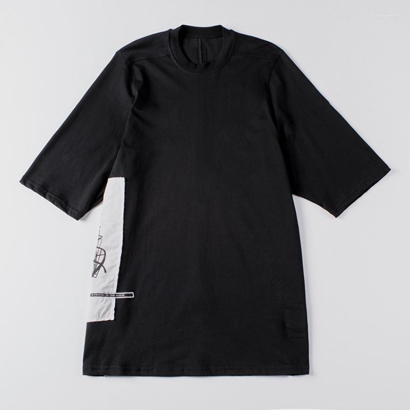 

Men's T Shirts RO Men's T-shirt Round Neck Oversized Clothing Short Sleeve Shirt Men Top, Black