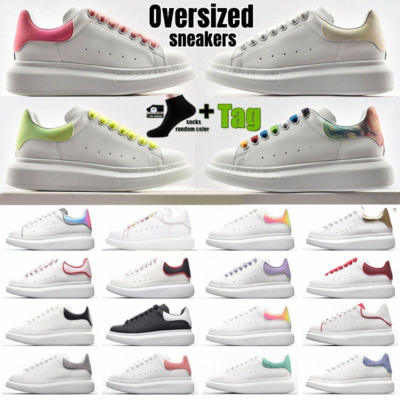 

NEW McQueens Designer Shoes LM Designer oversized sneaker Casual Shoes White Black Leather Luxury Velvet Suede Womens Espadrilles Trainer CR