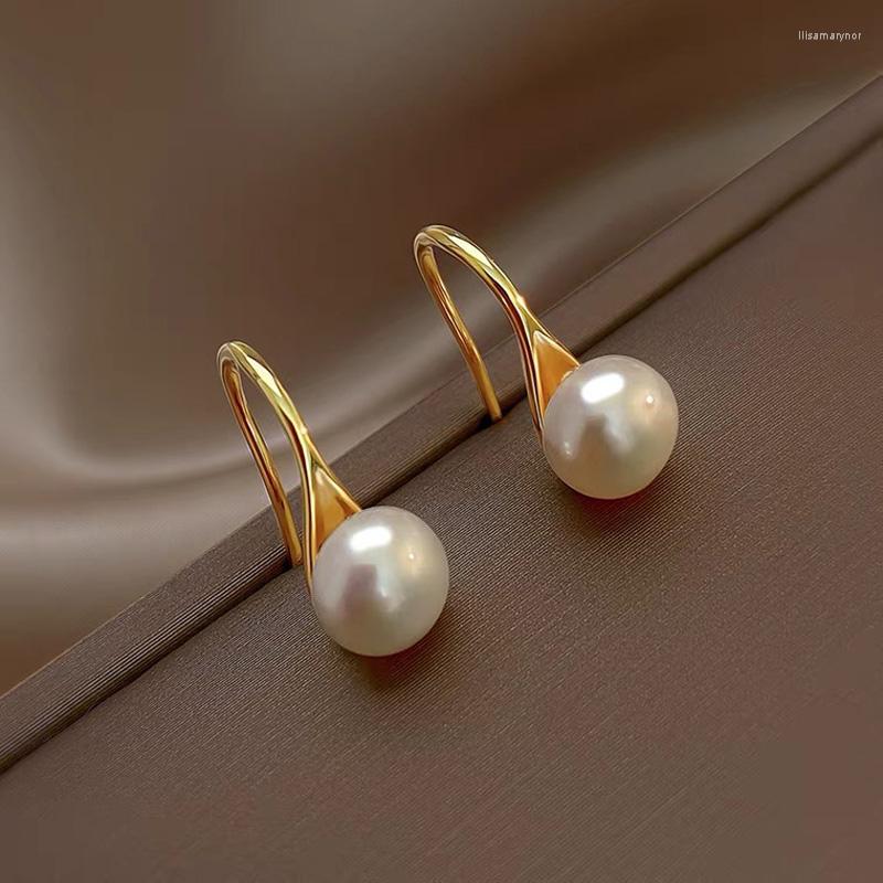 

Hoop Earrings Jewelry Vintage 8mm And 16mm Length Real Pearl Drop For Women Glamour High Girls 2023 H8E211-A