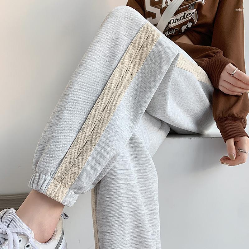 

Women' Pants Gray Sweatpants For Women Autumn Baggy Fashion Oversize Sports Balck Trousers Female Joggers Streetwear NS4554, Black