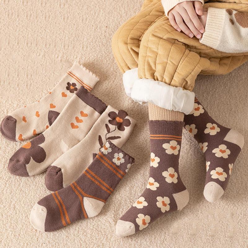 

Women Socks Kids Pattern Warm Cute H Ear Christmas Print Super Soft