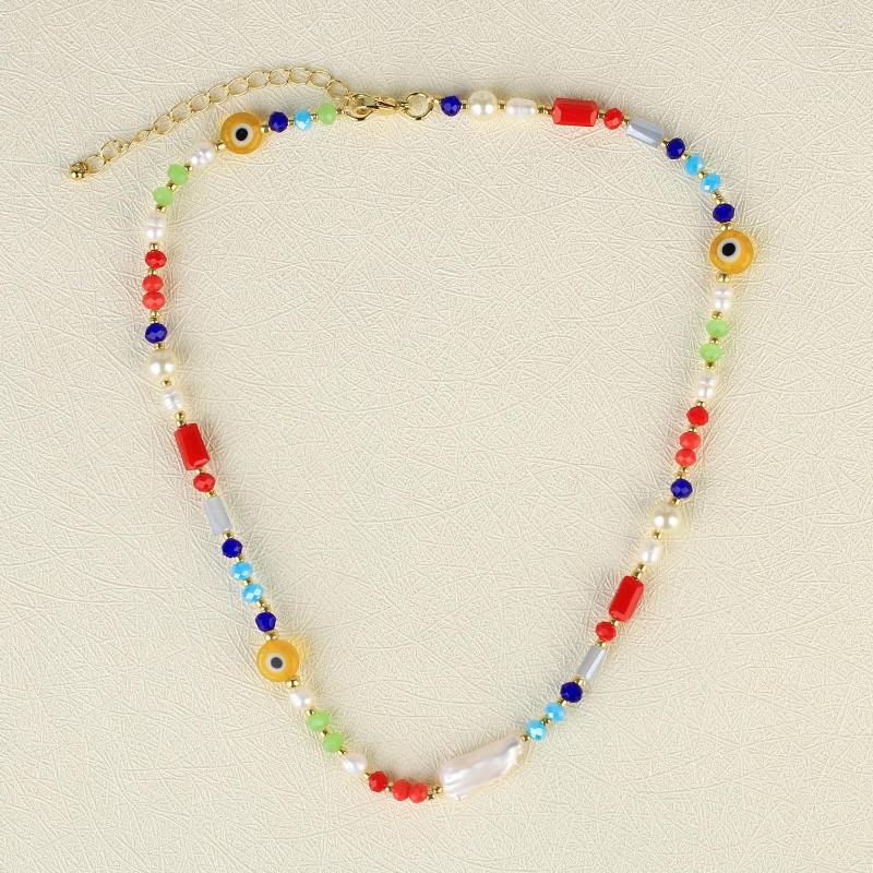 

Chains C.QUAN CHI Beaded Necklace Adjustable Charm Bohemian Friendship