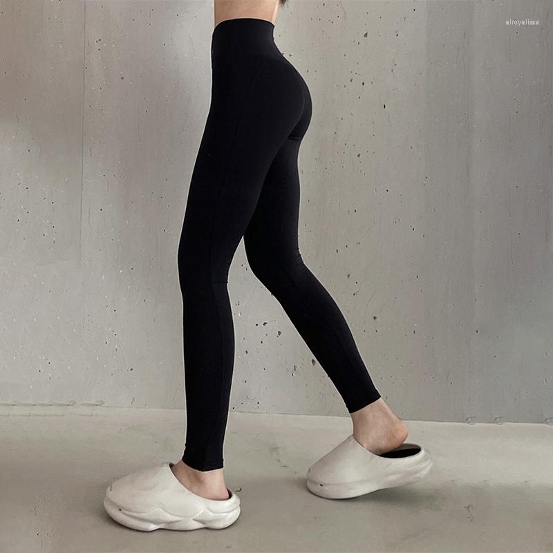 

Active Pants V Waist Women Yoga Gym Work Out Wear Push Up Fitness Slim Legging Cross High Seamless Reflective Strip, Black