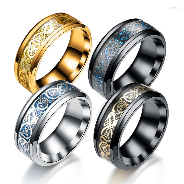 

Wedding Rings Size 6-12 Celtic Dragon Titanium Stainless Steel Men's Band