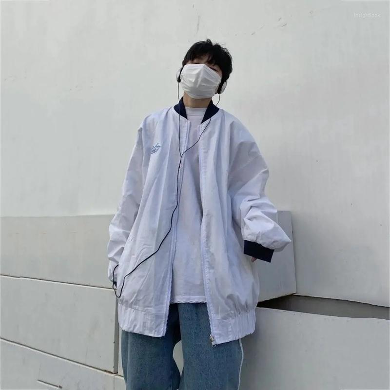 

Men's Jackets Hip Hop Reversible Baseball Suit Men's Casual Versatile Autumn Plaid Jacket Stand Collar Racing Unisex Punk, Black